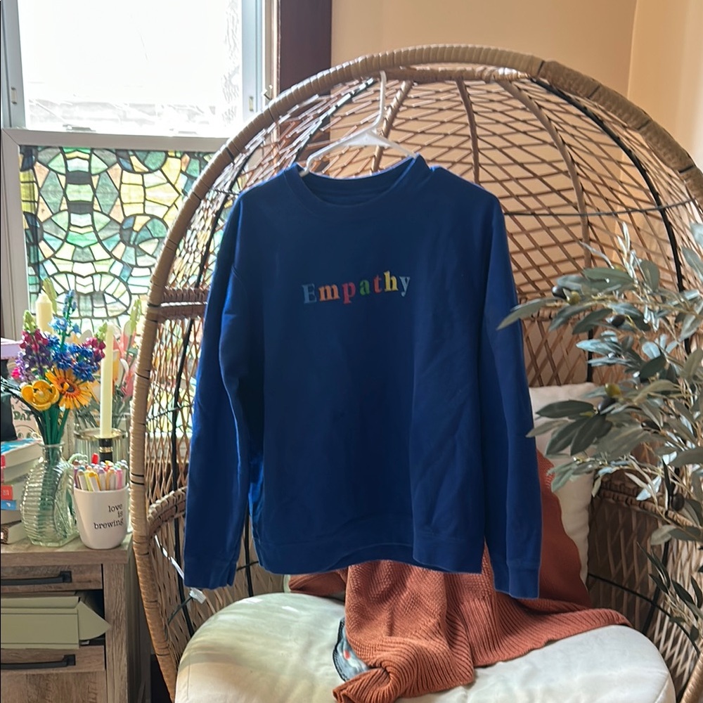 Blue 'Empathy' Sweatshirt